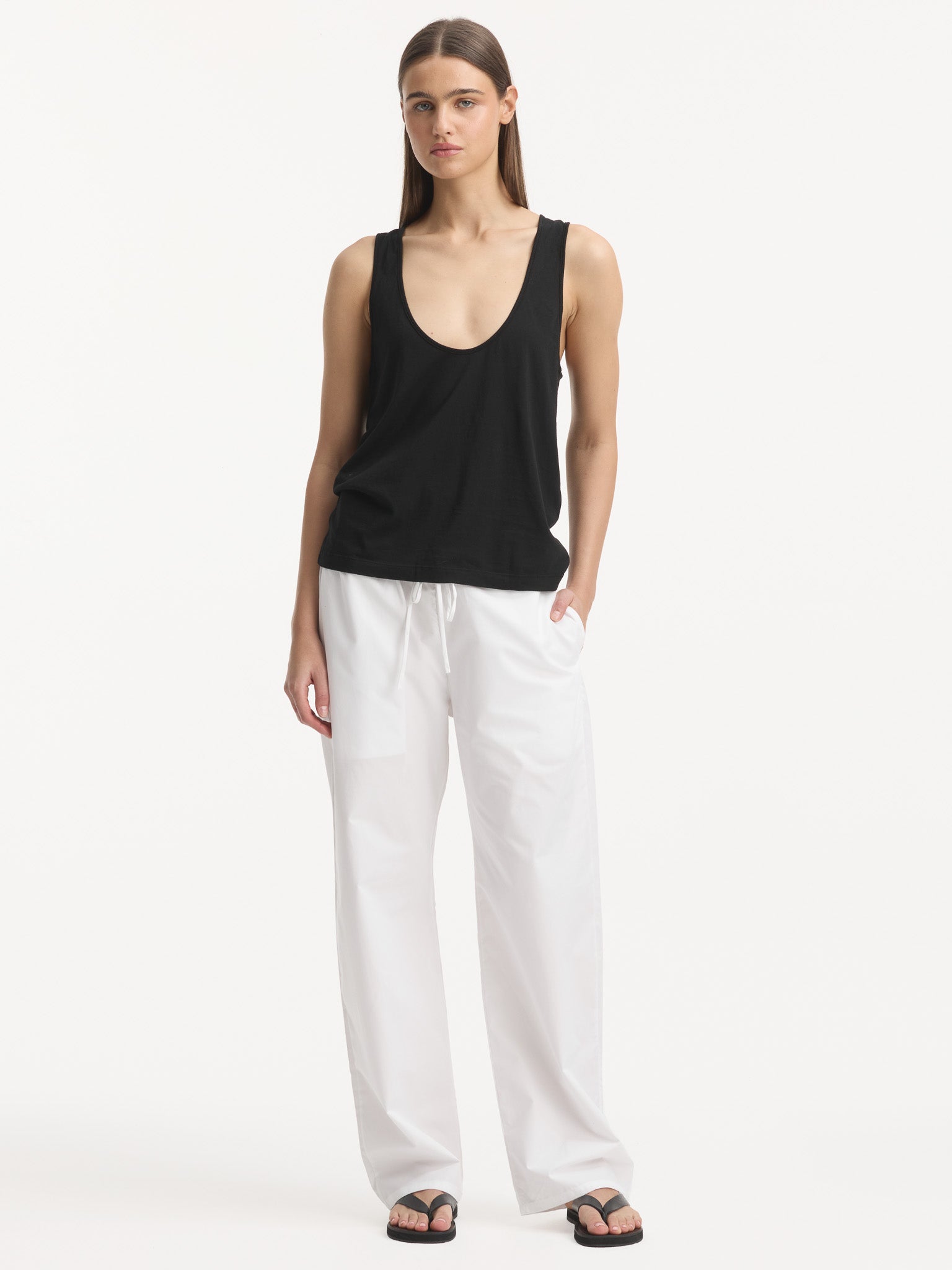 KIRA PANT / WHITE / CLYQUE