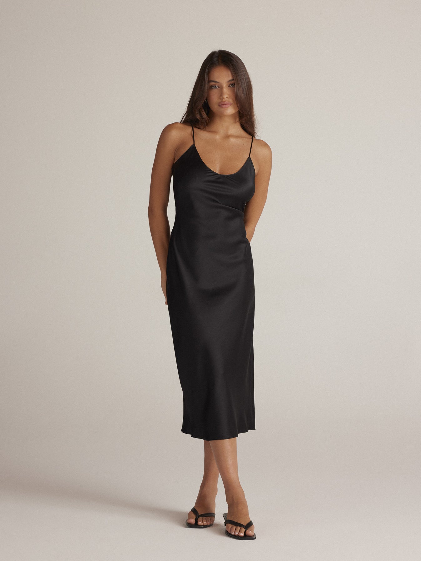 SIRENA SLIP DRESS / BLACK – CLYQUE