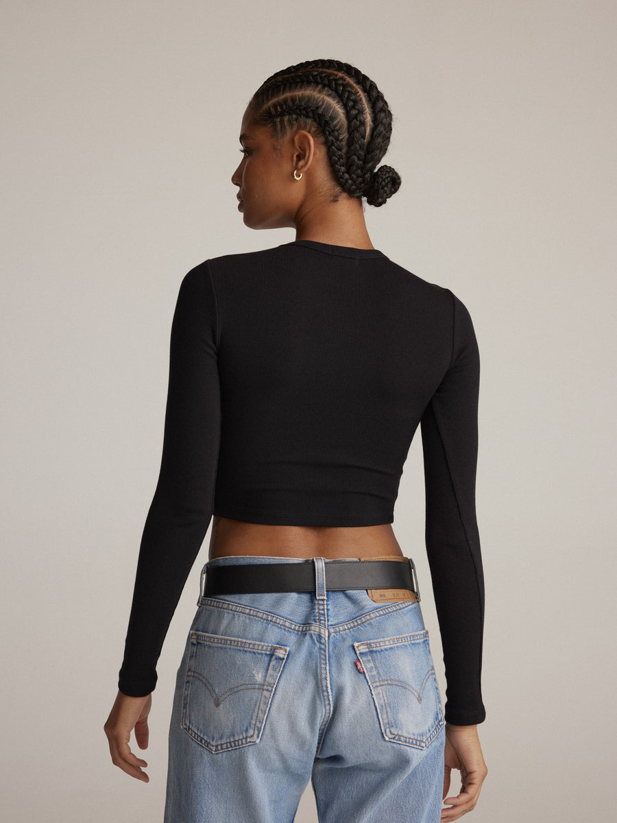 TIANA CROP / BLACK